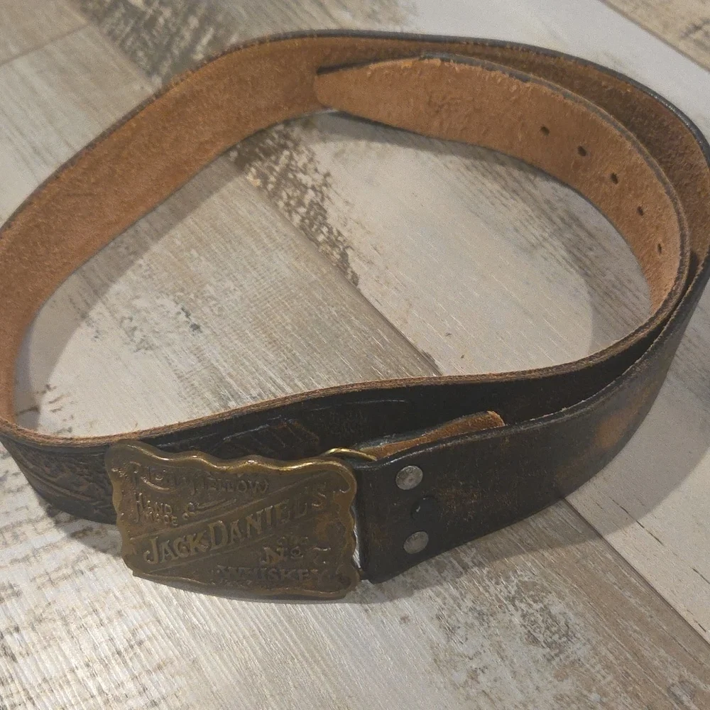 Jack Daniels Whiskey Gold and Brown Belt